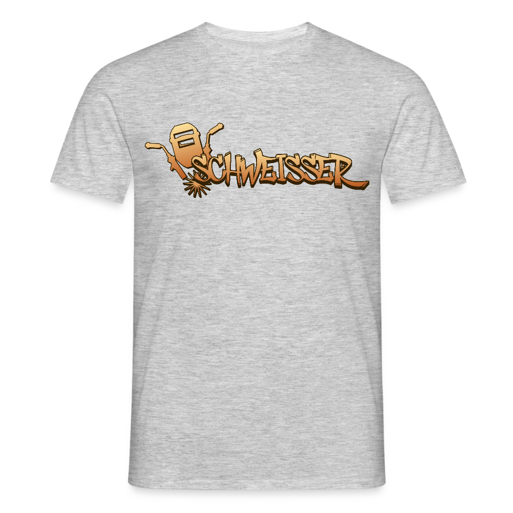 Unisex T-Shirt "Schweisser" Grau meliert Männer T-Shirt {{ color }}