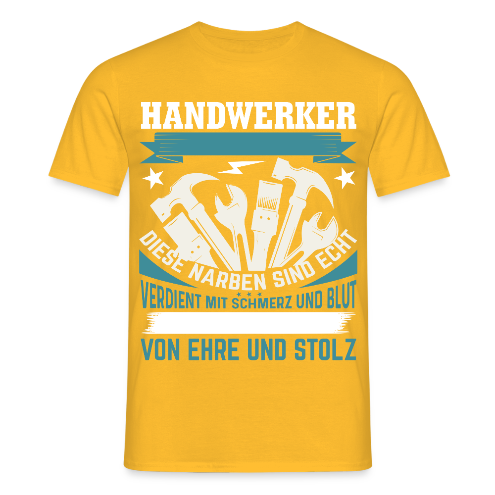 Unisex T-Shirt "Handwerker" Gelb Männer T-Shirt {{ color }}