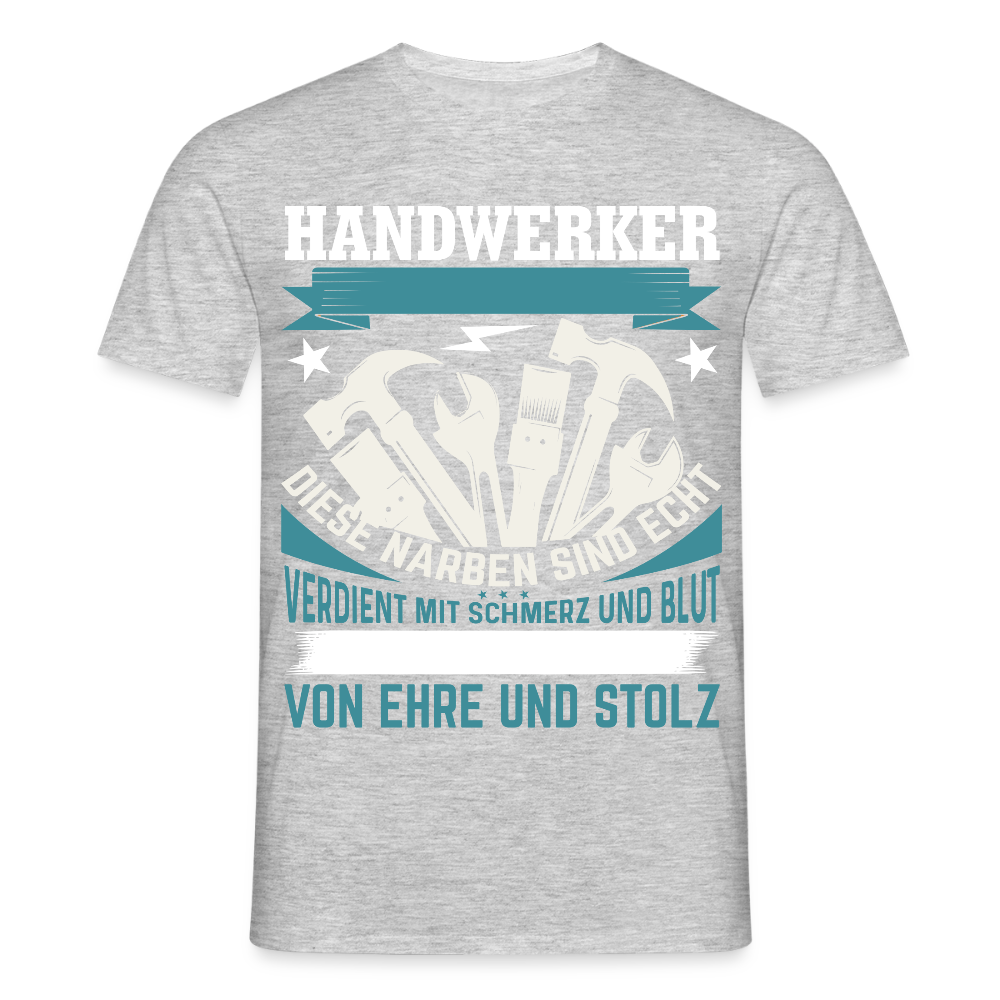 Unisex T-Shirt "Handwerker" Grau meliert Männer T-Shirt {{ color }}