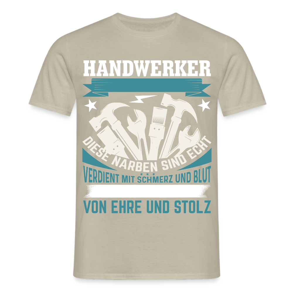 Unisex T-Shirt "Handwerker" Sandbeige Männer T-Shirt {{ color }}