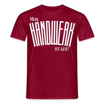 Unisex T-Shirt "Mein Handwerk" Ziegelrot Männer T-Shirt {{ color }}