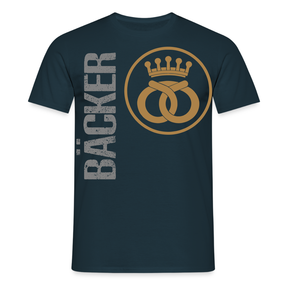 Unisex T-Shirt "Bäcker" Navy Männer T-Shirt {{ color }}