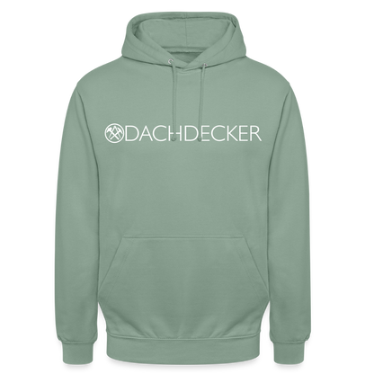Unisex Hoodie "Dachdecker" Graugrün Unisex Hoodie {{ color }}