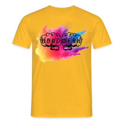 Unisex T-Shirt "Holy-Handwerk" Gelb Männer T-Shirt {{ color }}