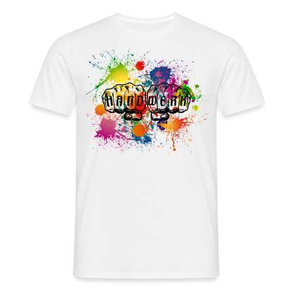Unisex T-Shirt "Handwerk-Farbklecks" Weiß Männer T-Shirt {{ color }}