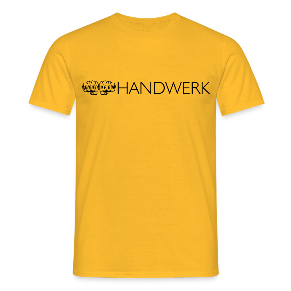 Unisex T-Shirt "Handwerk" Gelb Männer T-Shirt {{ color }}