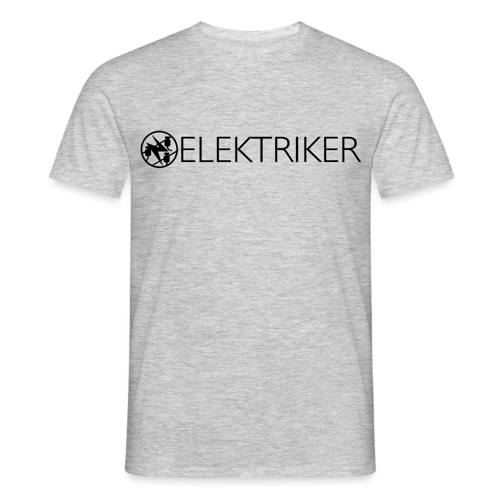 Unisex T-Shirt "Elektriker" Grau meliert Männer T-Shirt {{ color }}