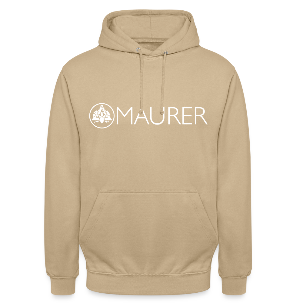 Unisex Hoodie "Maurer" Beige Unisex Hoodie {{ color }}