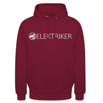 Unisex Hoodie "Elektriker" Bordeaux Unisex Hoodie {{ color }}