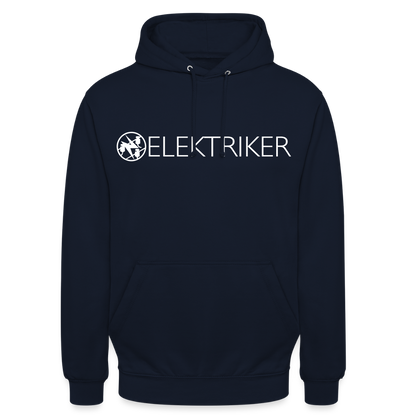 Unisex Hoodie "Elektriker" Navy Unisex Hoodie {{ color }}