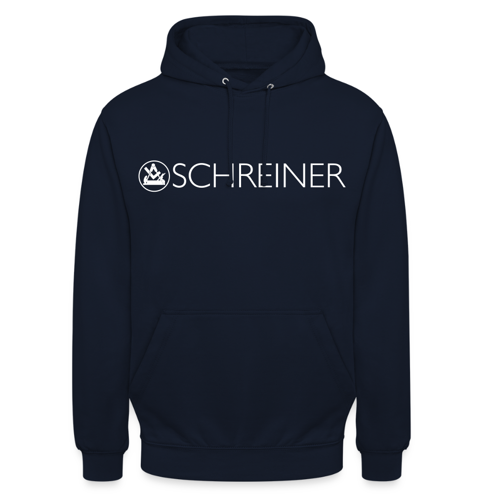 Unisex Hoodie "Schreiner" Navy Unisex Hoodie {{ color }}