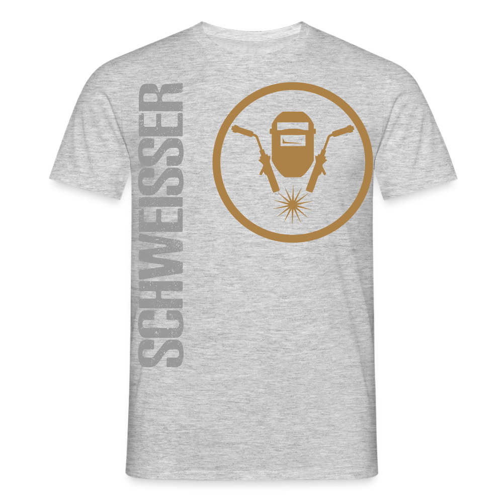 Unisex T-Shirt "Schweisser" Grau meliert Männer T-Shirt {{ color }}