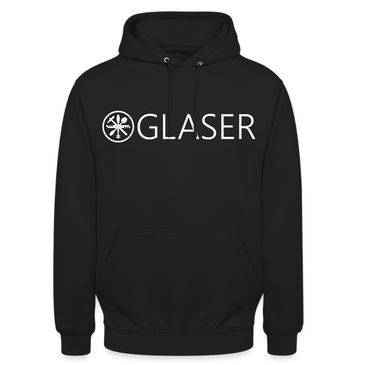Unisex Hoodie "Glaser" Schwarz Unisex Hoodie {{ color }}
