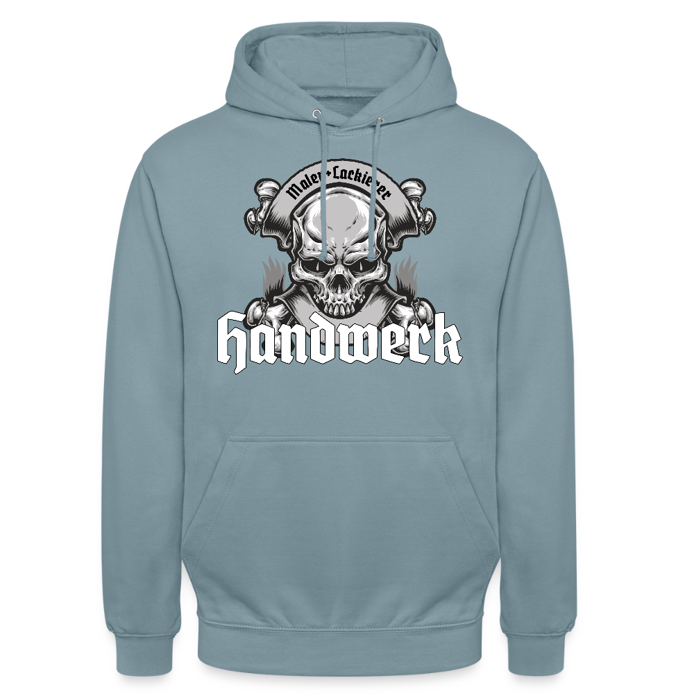 Unisex Hoodie "Skull-Maler/Lackierer" Nebelblau Unisex Hoodie {{ color }}