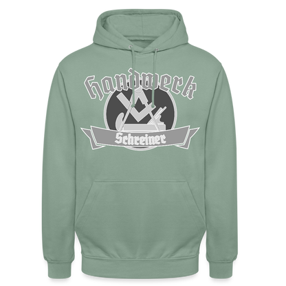 Unisex Hoodie "Schreiner" Graugrün Unisex Hoodie {{ color }}