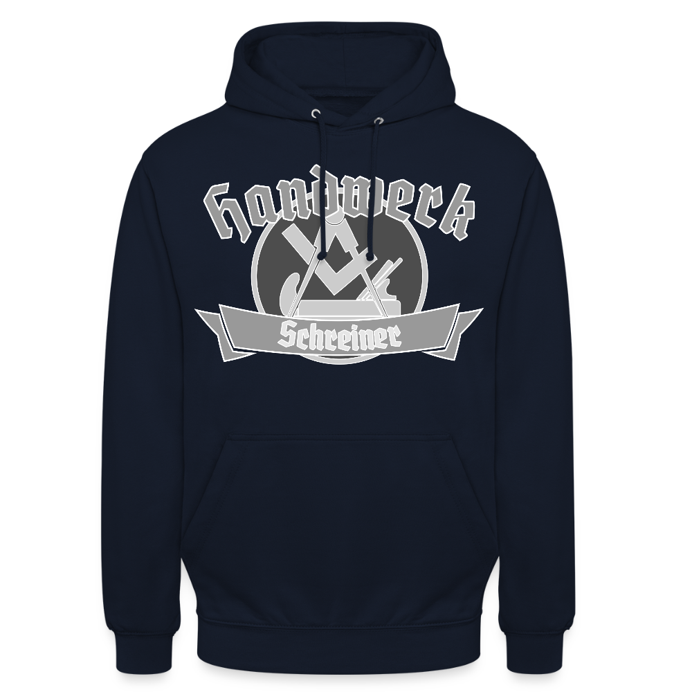 Unisex Hoodie "Schreiner" Navy Unisex Hoodie {{ color }}