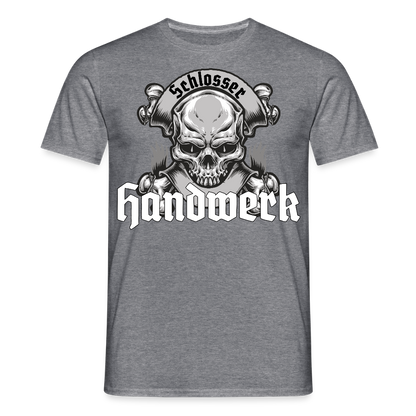 Unisex T-Shirt "Skull-Schlosser" Graphit meliert Männer T-Shirt {{ color }}