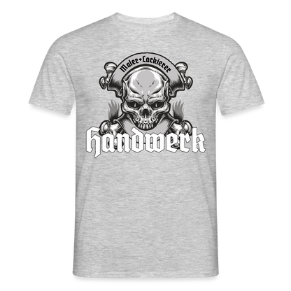 Unisex T-Shirt "Skull-Maler/Lackierer" Grau meliert Männer T-Shirt {{ color }}