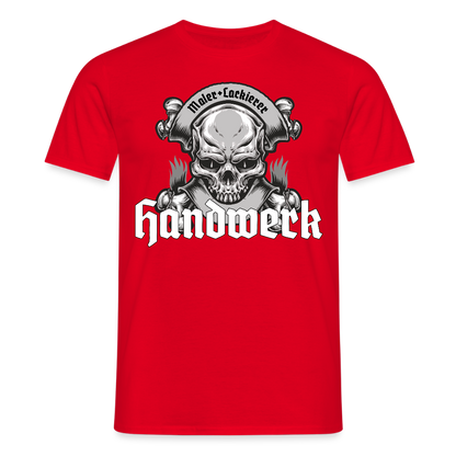 Unisex T-Shirt "Skull-Maler/Lackierer" Rot Männer T-Shirt {{ color }}