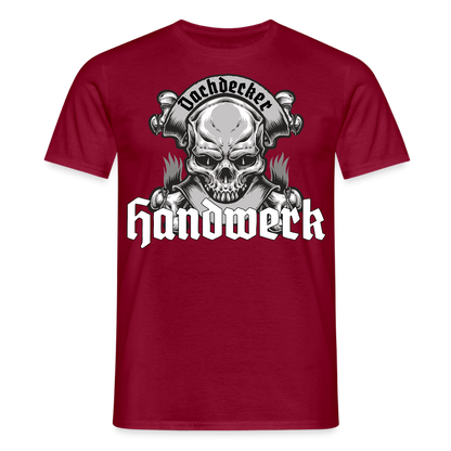 Unisex T-Shirt "Skull-Dachdecker" Ziegelrot Männer T-Shirt {{ color }}