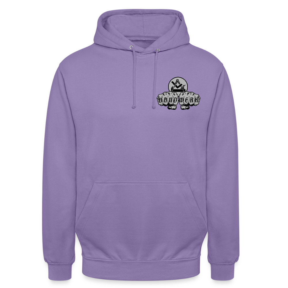 Unisex Hoodie "Schreiner/Tischler" beidseitig bedruckt Lavendel Unisex Hoodie {{ color }}