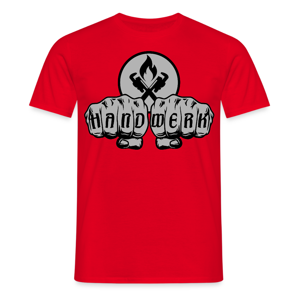 Unisex T-Shirt "Heizungsbauer" Rot Männer T-Shirt {{ color }}