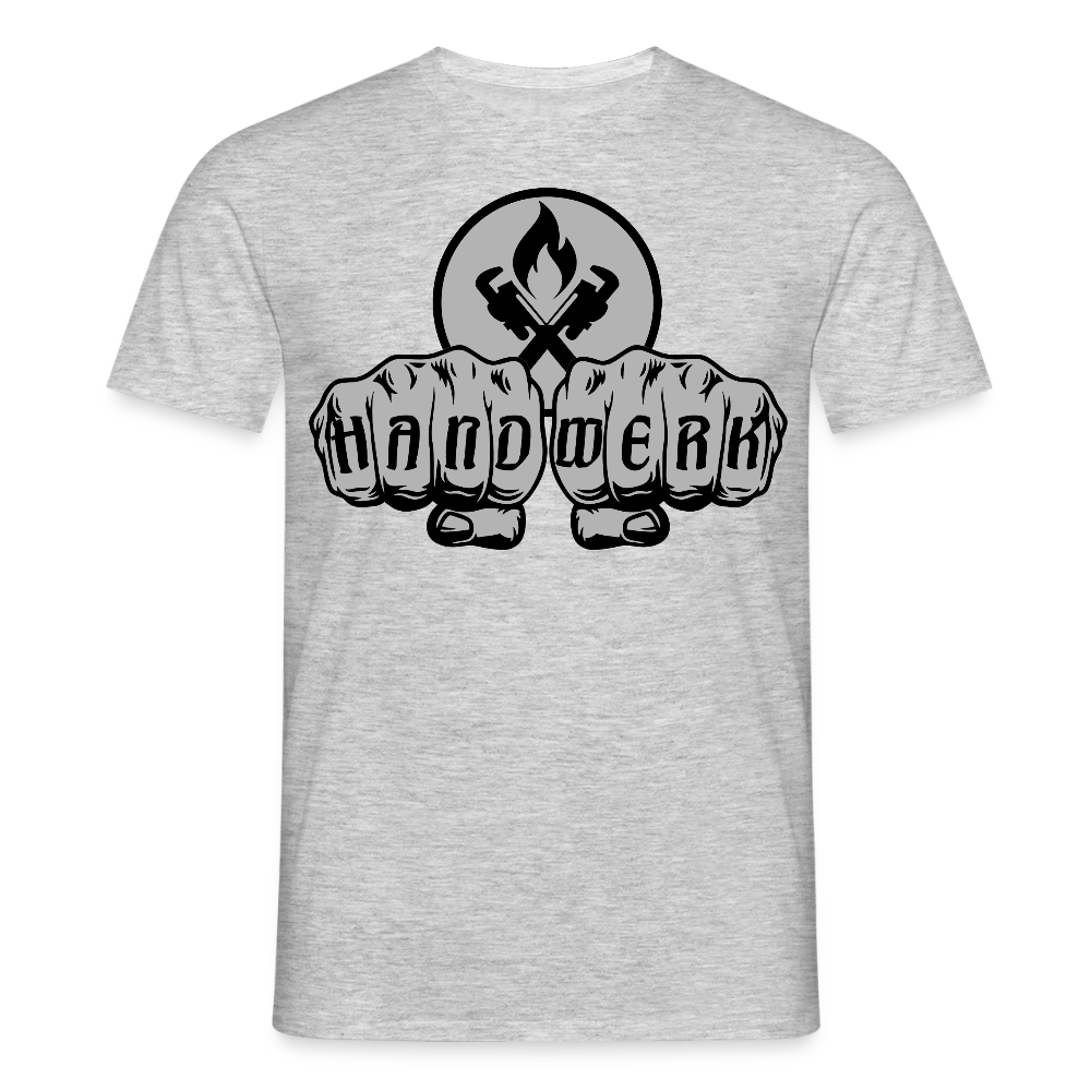 Unisex T-Shirt "Heizungsbauer" Grau meliert Männer T-Shirt {{ color }}