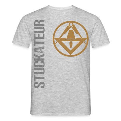 Unisex T-Shirt "Stuckateur" Grau meliert Männer T-Shirt {{ color }}