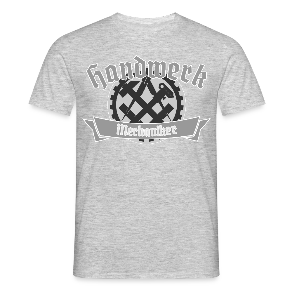 Unisex T-Shirt "Mechaniker" Grau meliert Männer T-Shirt {{ color }}