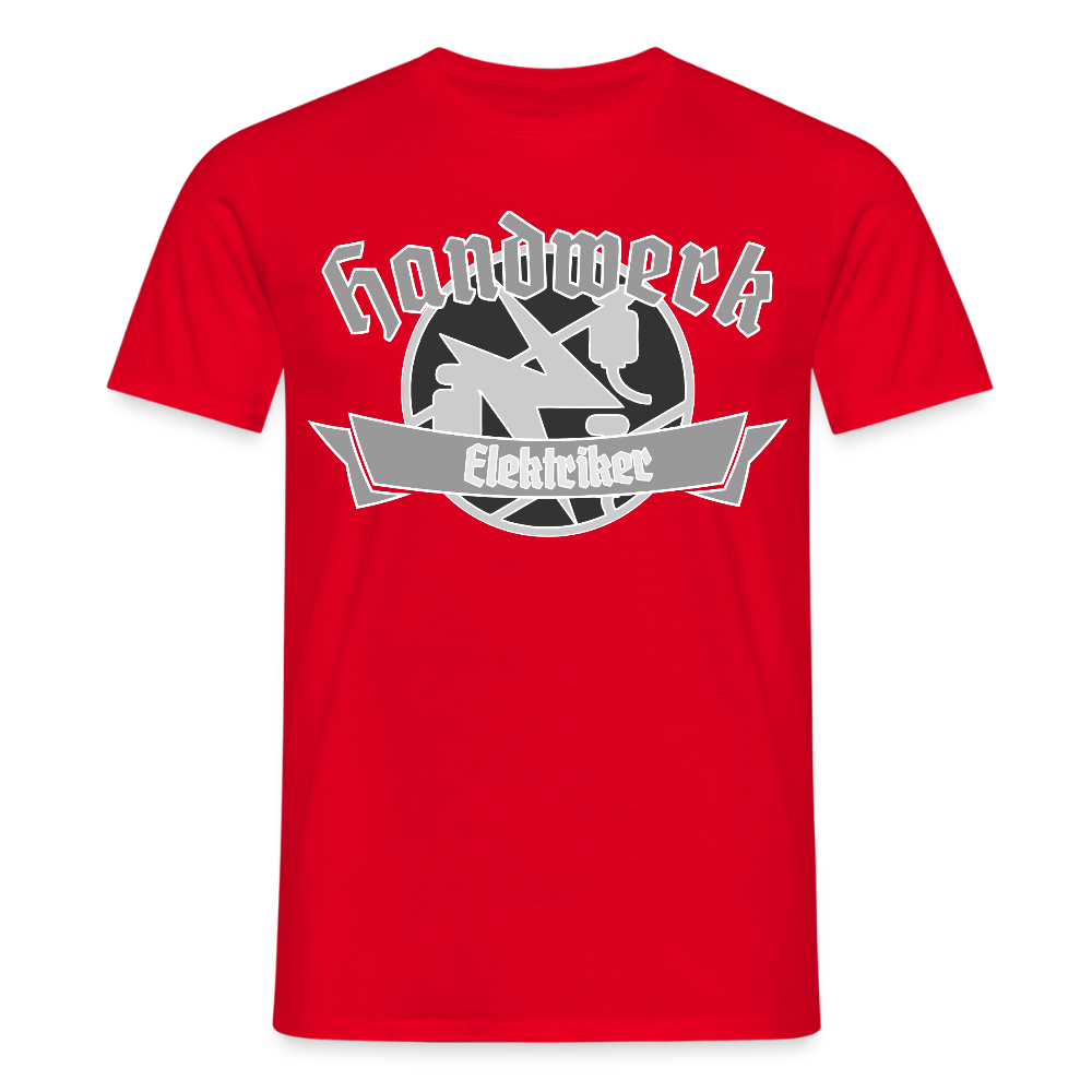 Unisex T-Shirt "Elektriker" Rot Männer T-Shirt {{ color }}