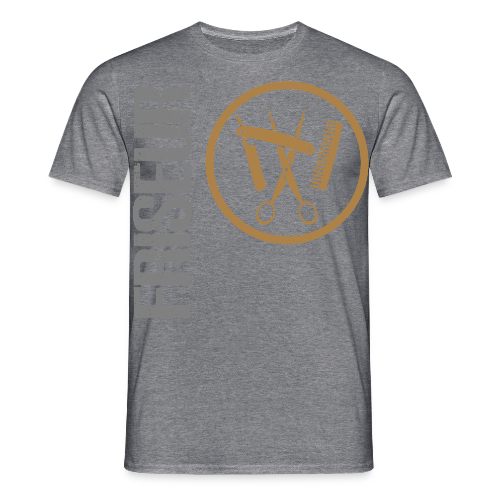 Unisex T-Shirt "Friseur" Graphit meliert Männer T-Shirt {{ color }}