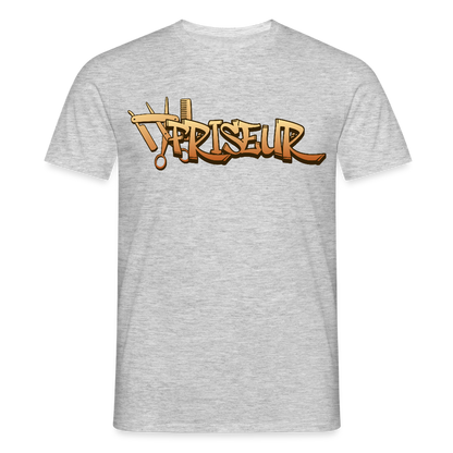 Unisex T-Shirt "Friseur" Grau meliert Männer T-Shirt {{ color }}