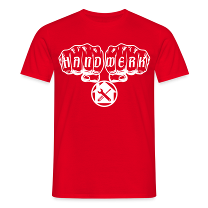 Unisex T-Shirt "Hausmeister" Rot Männer T-Shirt {{ color }}