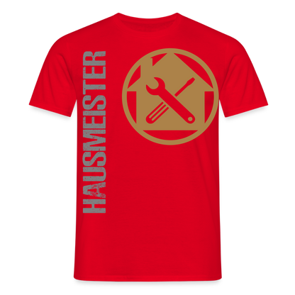 Unisex T-Shirt "Hausmeister" Rot Männer T-Shirt {{ color }}