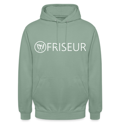 Unisex Hoodie "Friseur" Graugrün Unisex Hoodie {{ color }}