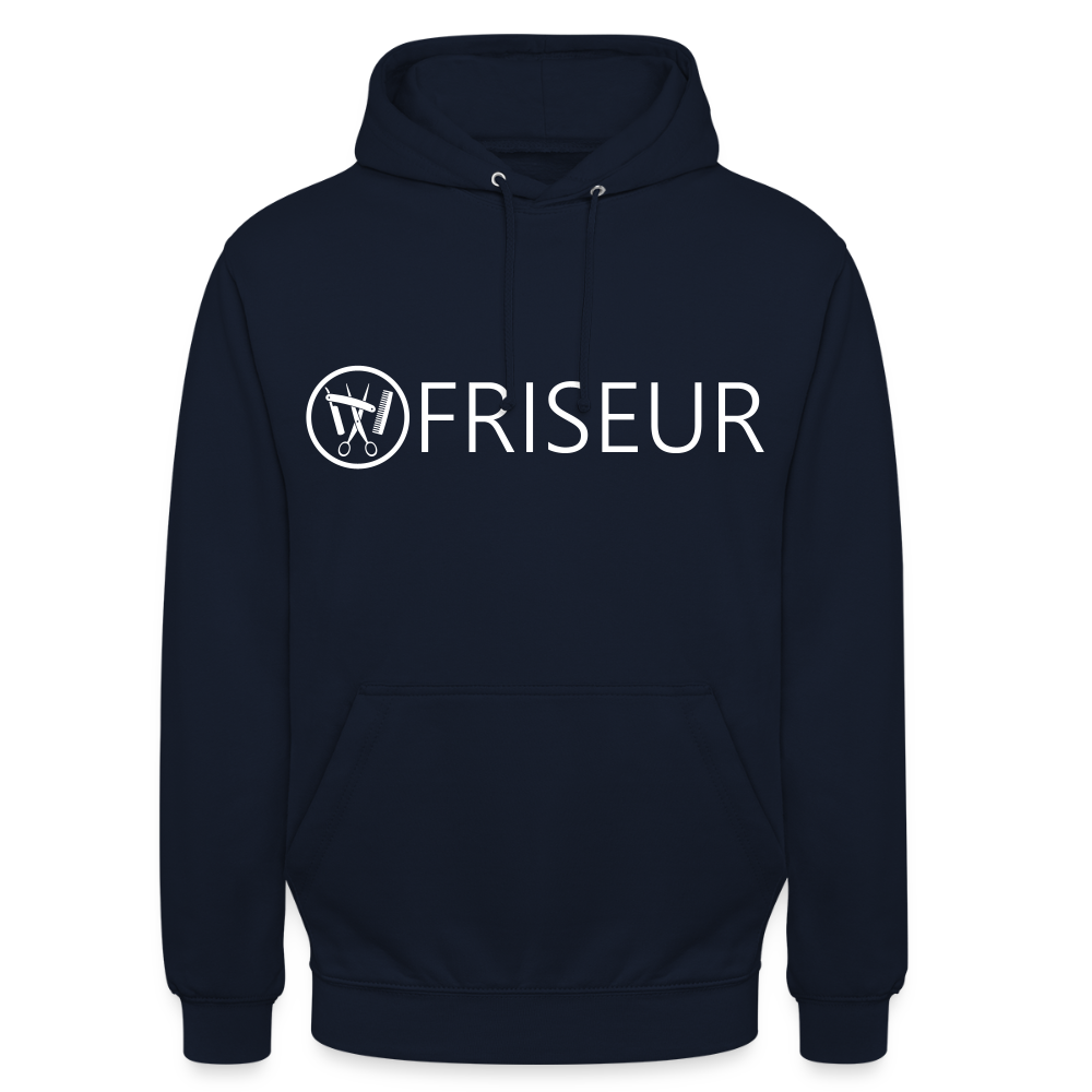 Unisex Hoodie "Friseur" Navy Unisex Hoodie {{ color }}