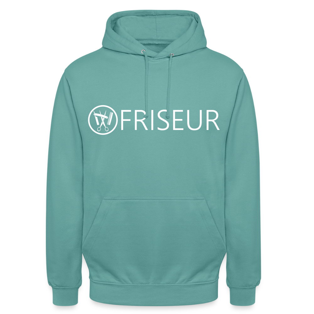 Unisex Hoodie "Friseur" Pastelltürkis Unisex Hoodie {{ color }}