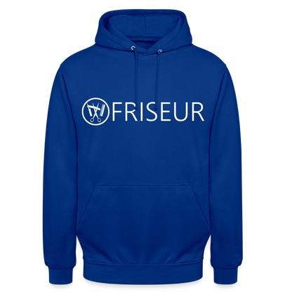 Unisex Hoodie "Friseur" Royalblau Unisex Hoodie {{ color }}