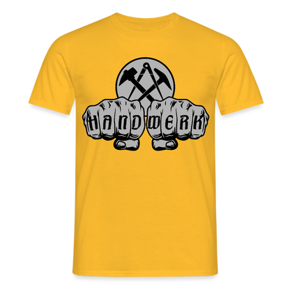 Unisex T-Shirt "Dachdecker" Gelb Männer T-Shirt {{ color }}