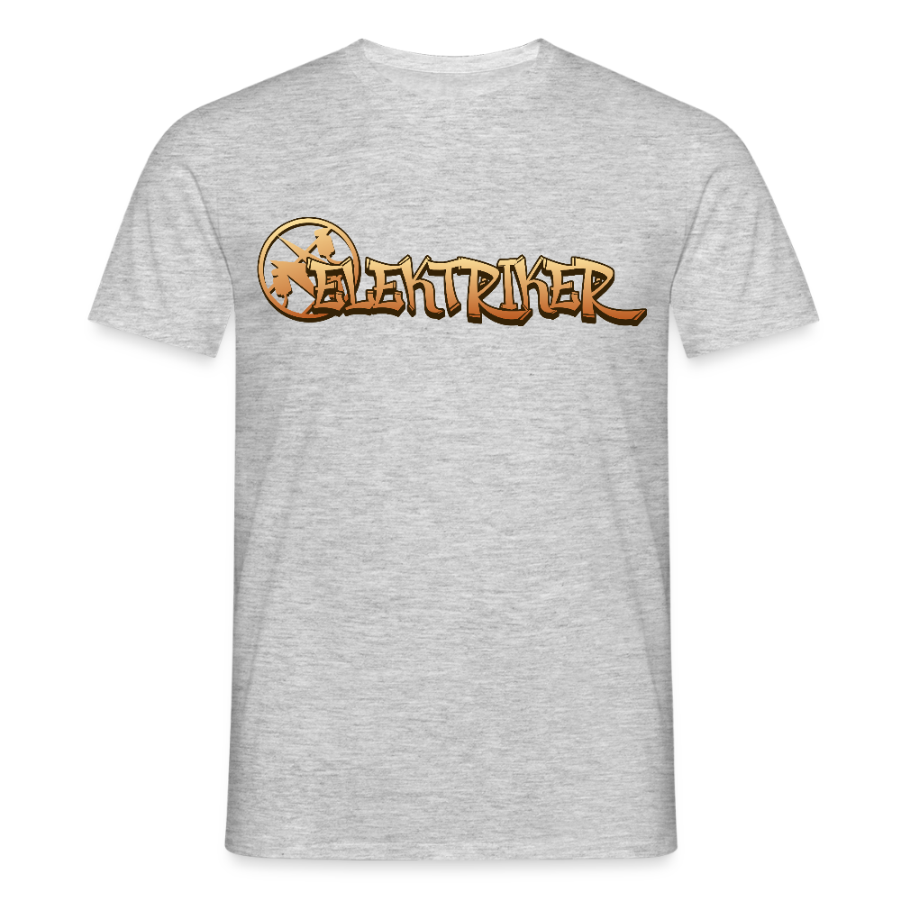 Unisex T-Shirt "Elektriker" Grau meliert Männer T-Shirt {{ color }}