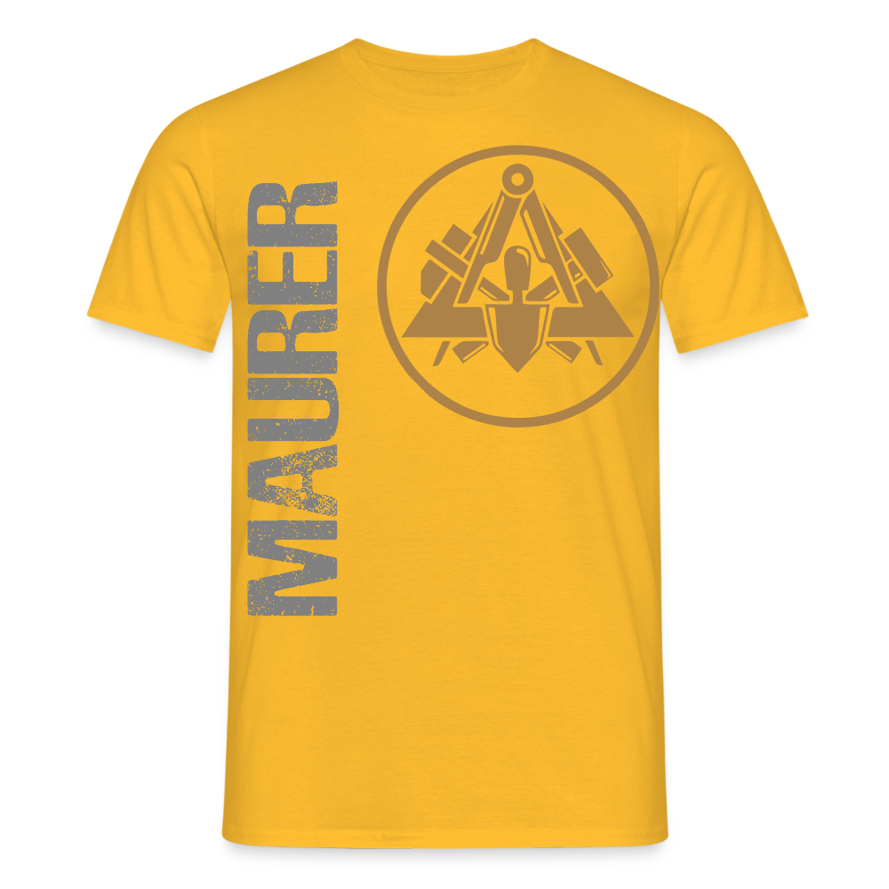 Unisex T-Shirt "Maurer" Gelb Männer T-Shirt {{ color }}