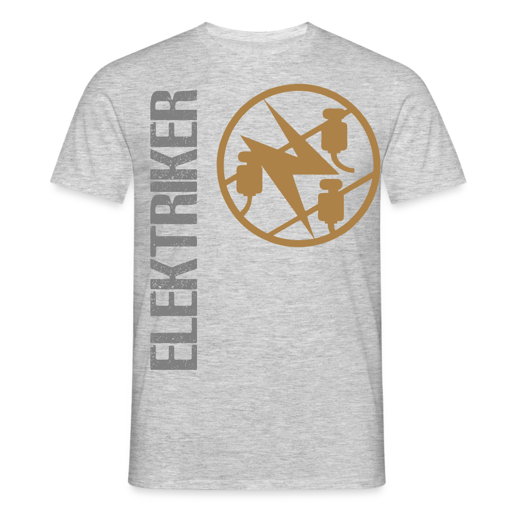 Unisex T-Shirt "Elektriker" Grau meliert Männer T-Shirt {{ color }}