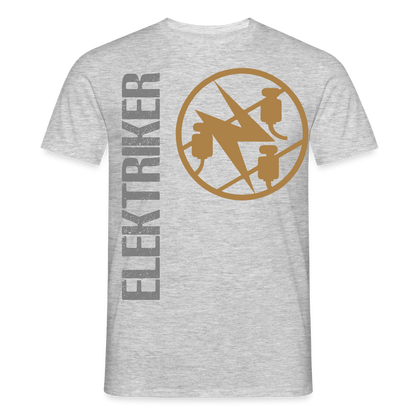 Unisex T-Shirt "Elektriker" Grau meliert Männer T-Shirt {{ color }}