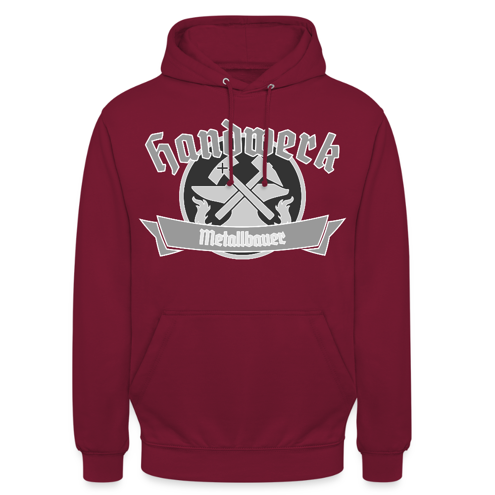 Unisex Hoodie "Metallbauer" Bordeaux Unisex Hoodie {{ color }}