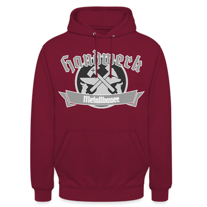 Unisex Hoodie "Metallbauer" Bordeaux Unisex Hoodie {{ color }}