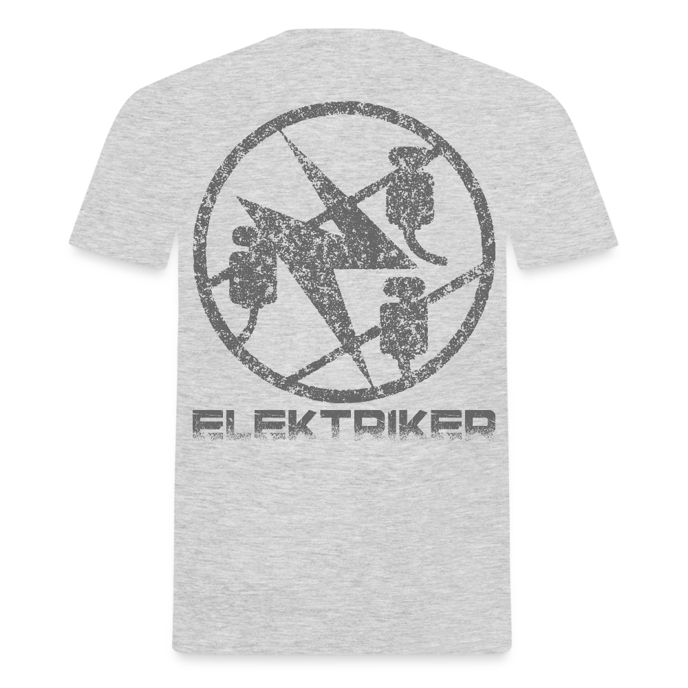 Unisex T-Shirt "Elektriker" Grau meliert Männer T-Shirt {{ color }}