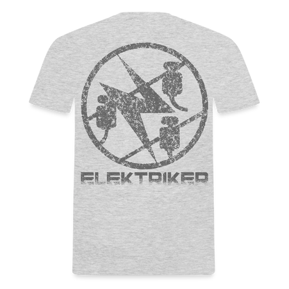 Unisex T-Shirt "Elektriker" Grau meliert Männer T-Shirt {{ color }}