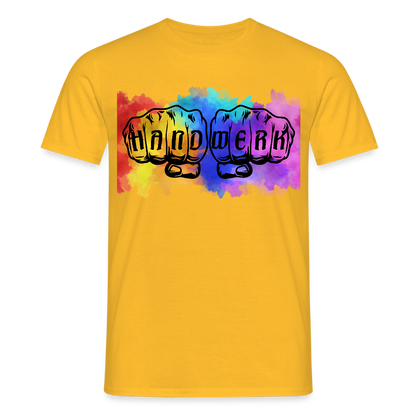 Unisex T-Shirt "Splash-Handwerk" Gelb Männer T-Shirt {{ color }}