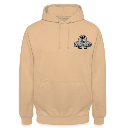 Unisex Hoodie "Maler" beidseitig bedruckt Pfirsich Unisex Hoodie {{ color }}