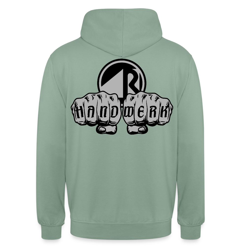Unisex Hoodie "Raumausstatter" beidseitig bedruckt Unisex Hoodie {{ color }}